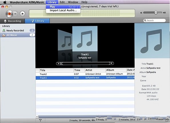 Wondershare AllMyMusic for Mac(音频录制工具)截图3