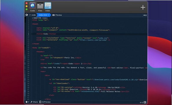 Coda for Mac(网页编程软件)截图1