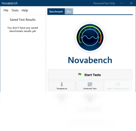 NovaBench性能测试主界面