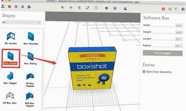 Boxshot 5 Mac版 3D包装样机渲染设计软件截图3