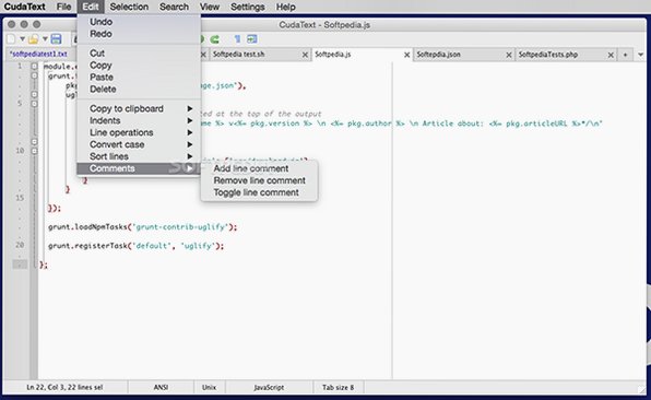 CudaText Mac版|轻量开源代码文本编辑器截图0