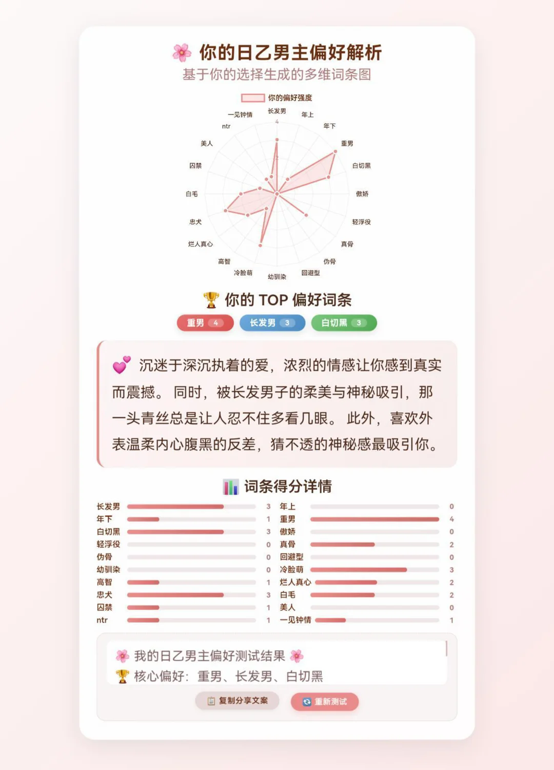 日乙男主偏好测试app手机版 日乙男主偏好测试app手机版
