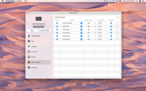 Temp Monitor for Mac(温度监视器) Temp Monitor for Mac(温度监视器)
