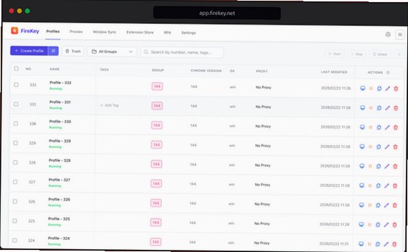 FireKey Mac版 指纹浏览器多账号管理工具截图2