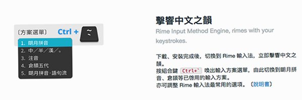 RIME输入法Mac版(鼠须管Squirrel)截图1