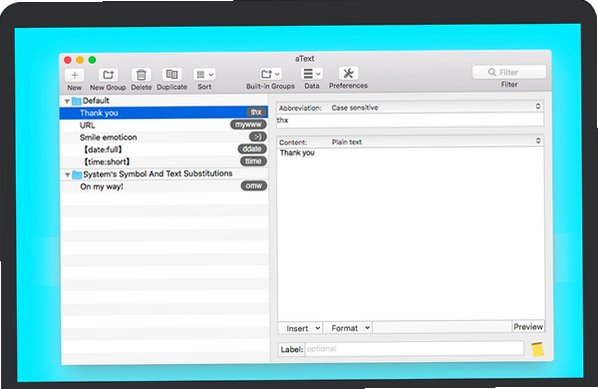 aText Mac版 文本缩写快捷输入效率工具截图2
