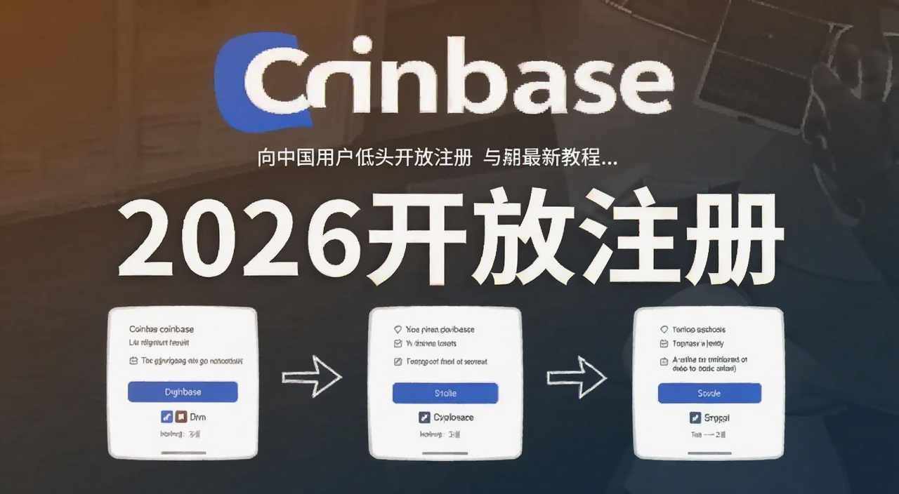 Coinbase���й��û���ͷ����ע������½̷̳���ͼ������Coinbase��־��ע������ʾ�⣬���֡�2026����ע�ᡱ