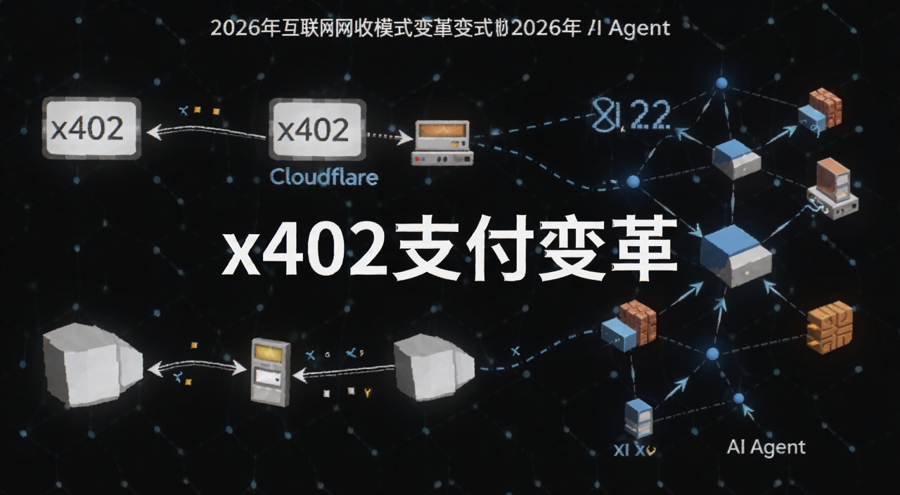 x402Э����Cloudflare���ȶ���AI Agent������2026�껥�����շ�ģʽ������ͼ���������֧�����̺�����ڵ㣬�á�x402֧������ע������