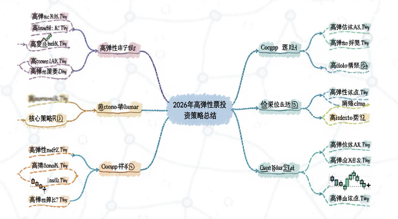 2026年高弹性股票投资策略总结思维导图,包含高弹性估值核心关键词