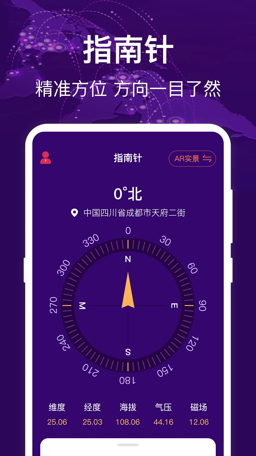 HD海拔测量仪数据界面