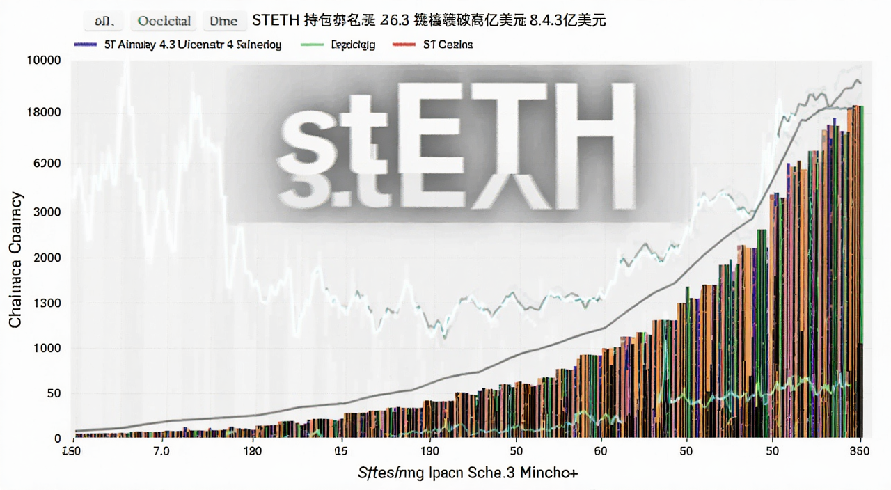 stETH持仓飙破4.3亿美元的链上数据图表,用