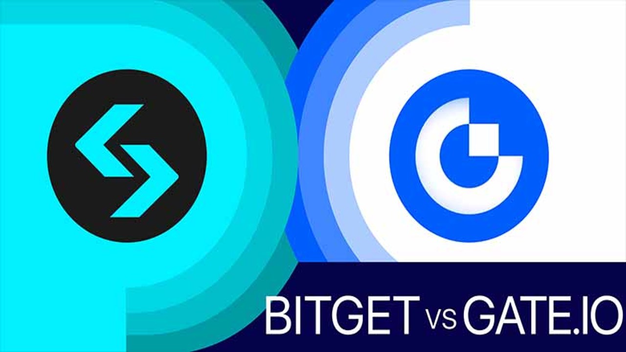 ���������Ұ���Bitget��Gate.io����LOGO�Ա�ͼ