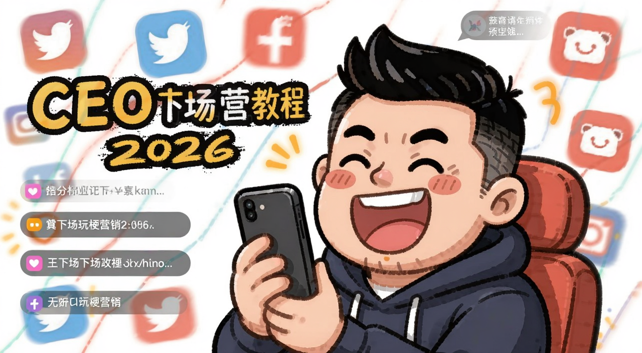 CEO�³��湣Ӫ���̳�2026,�ϰ�����ֻ���Ļ��Ц�Ŀ�ͨ�廭���,�������罻ý��ͼ��͵�Ļ