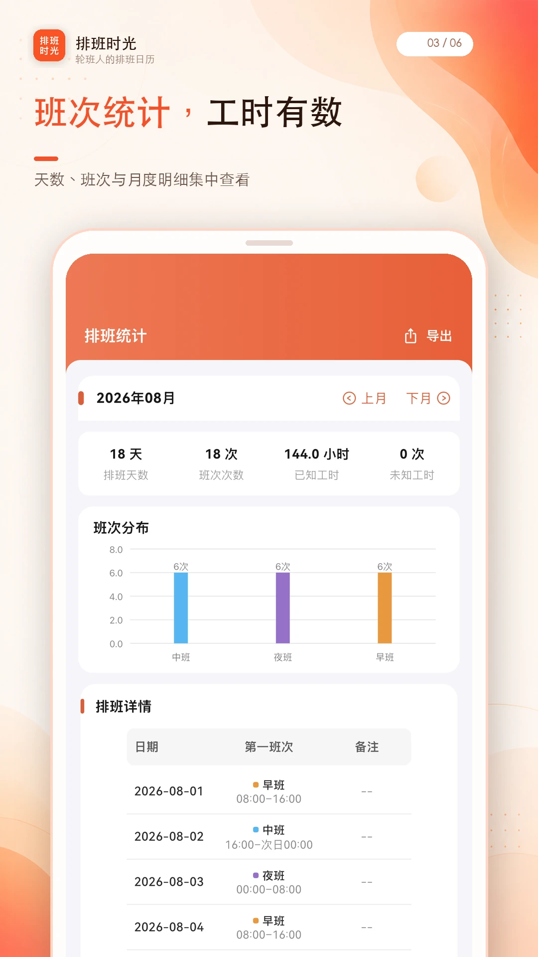 排班时光1.0.3官方版截图2