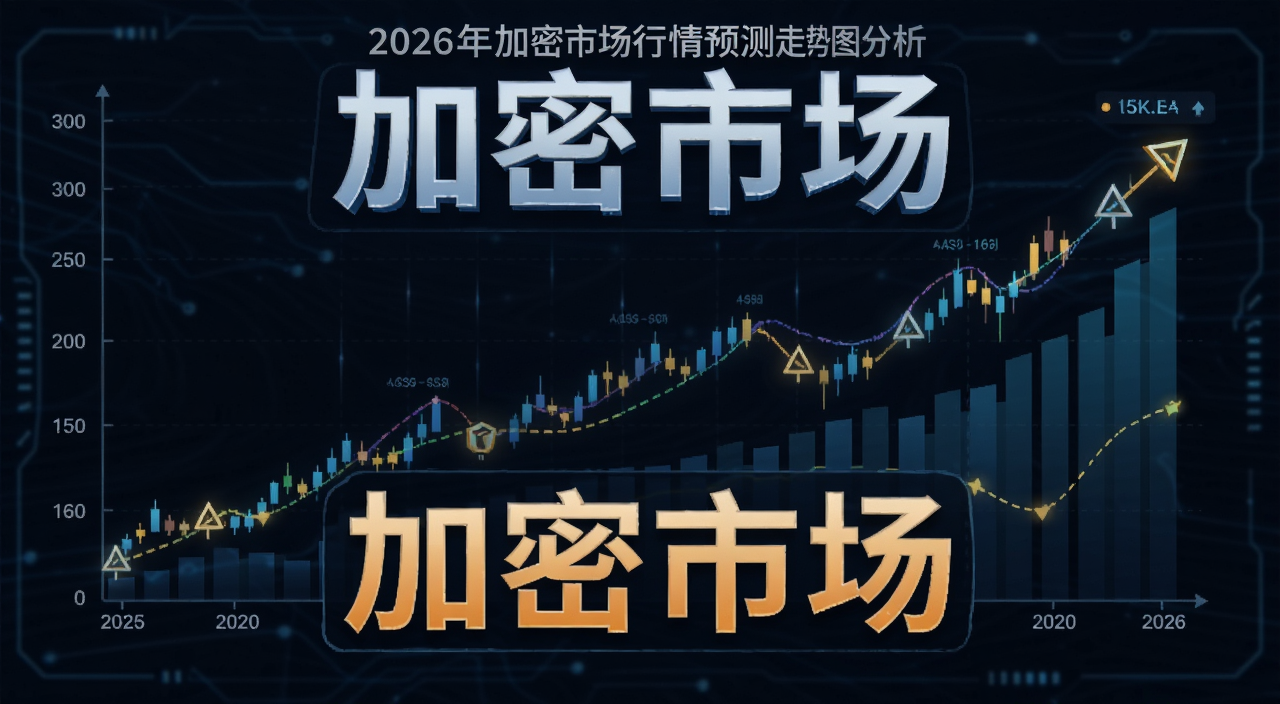 2026年加密市场行情预测走势图表分析,用“加密市场”核心关键词生成一张数据图表风格配图