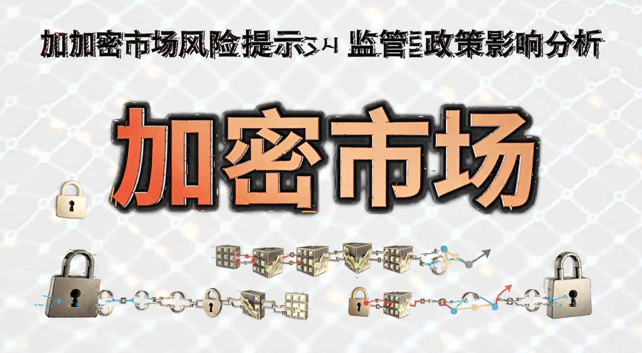 加密市场风险提示和监管政策影响分析,用“加密市场”核心关键词生成一张警示风险的配图