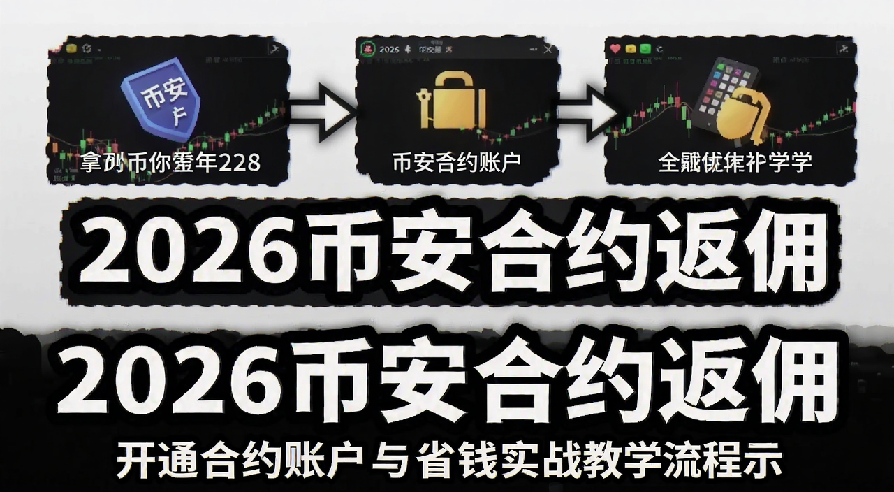 2026年手把手教你拿到币安合约返佣,开通合约账户与省钱实战教学流程示意图,用“2026币安合约返佣”作为核心关键字