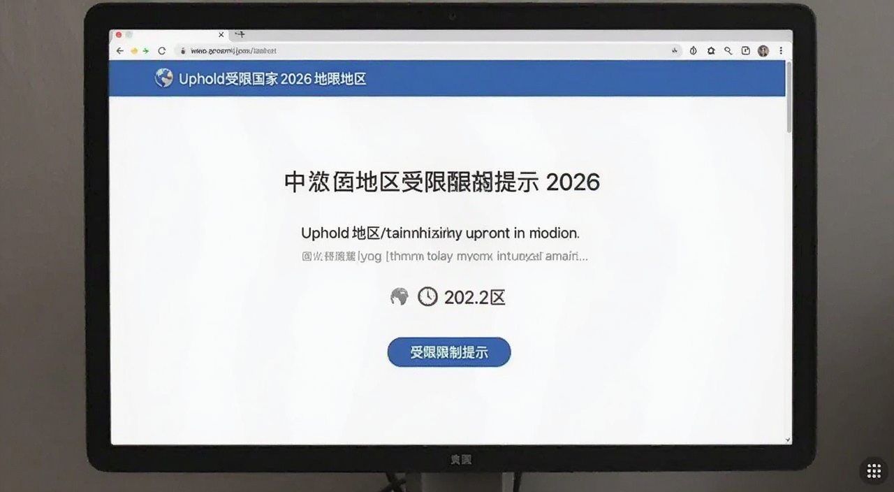 Uphold受限国家 2026 地区限制提示页面 文字注明受限地区