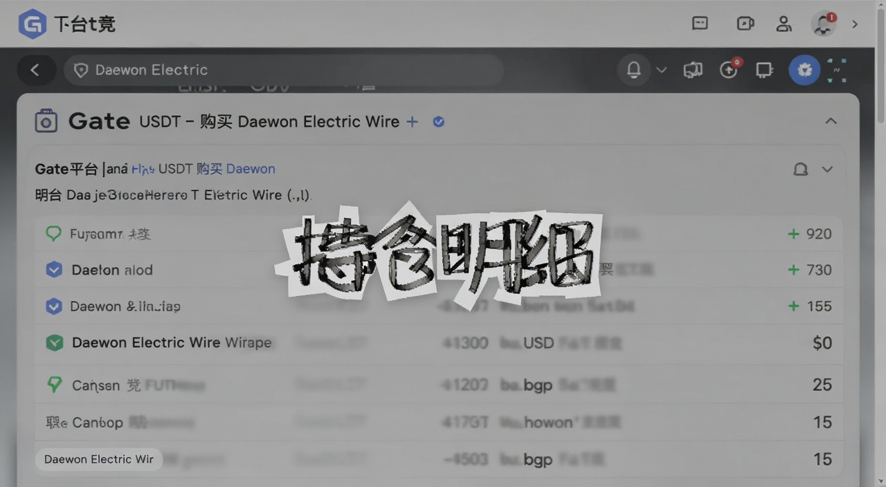 Gateƽ̨�ʲ�ҳ����ʾDaewon Electric Wire��Ʊ�ֲ�,����Gateƽ̨USDT����Daewon Electric Wire��Ʊ�ؼ���,ͼ�����ֱ�ע