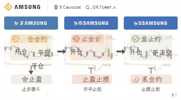 币安APP合约做多做空三星电子Samsung新手操作流程图,标注开仓平仓止盈止损步骤