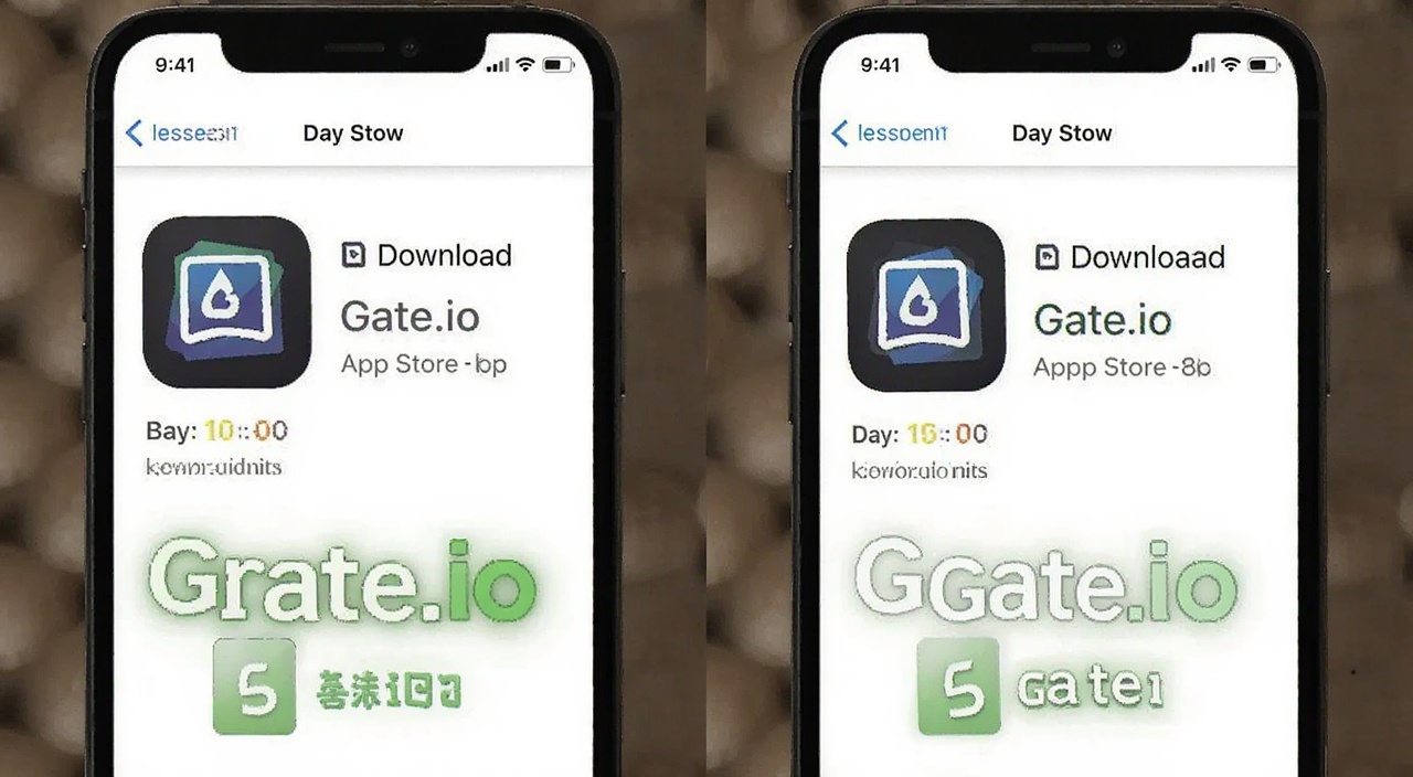 Gate.io�����������¼�����App Store��������ĶԱȽ�ͼ,�ؼ���Gate.io����