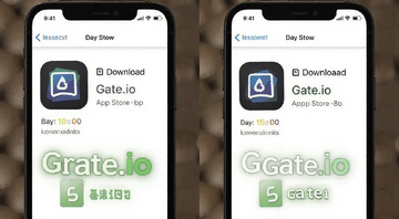 Gate.io�����������¼�����App Store��������ĶԱȽ�ͼ,�ؼ���Gate.io����