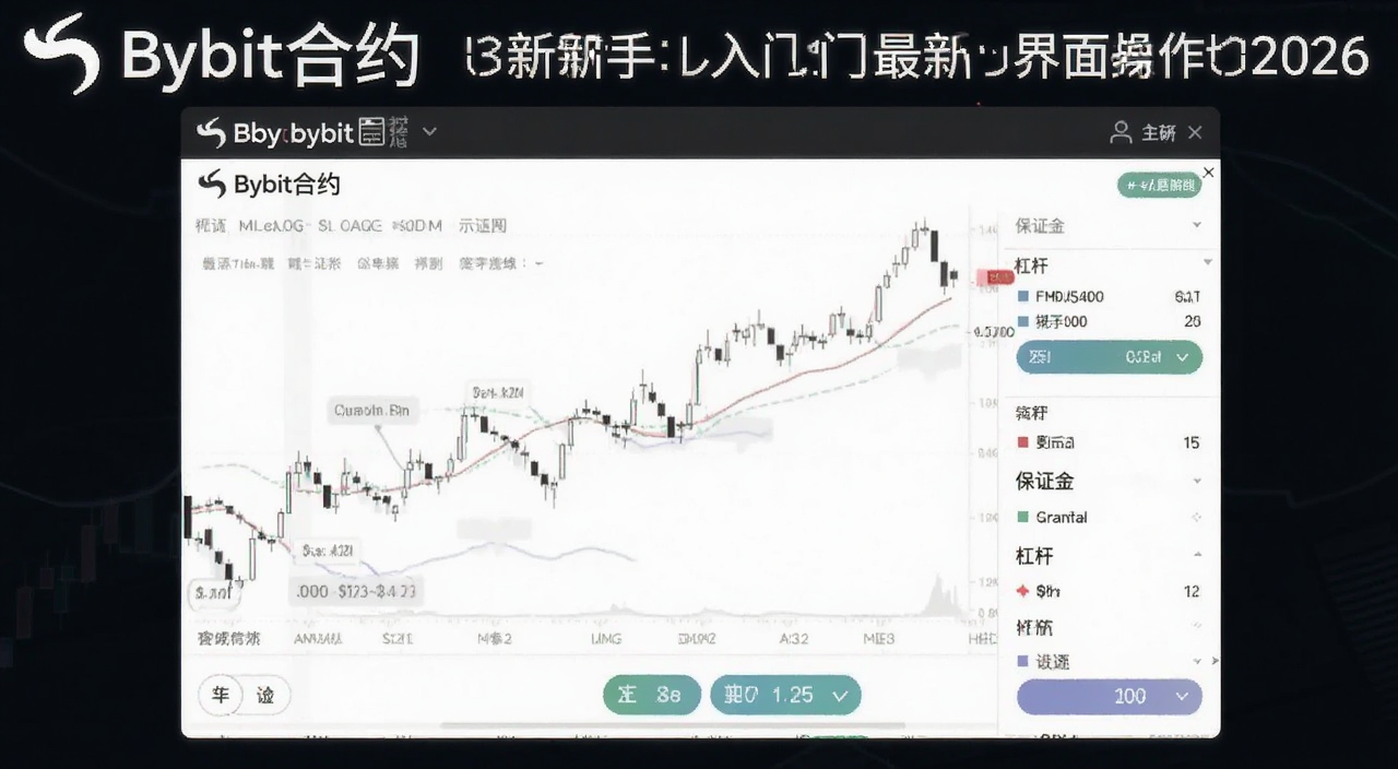 Bybit合约交易新手入门2026最新界面操作示意图 包含文字“Bybit合约”“保证金”“杠杆”