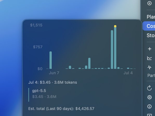 CodexBar Mac版 AI编码工具额度监控菜单栏软件截图1