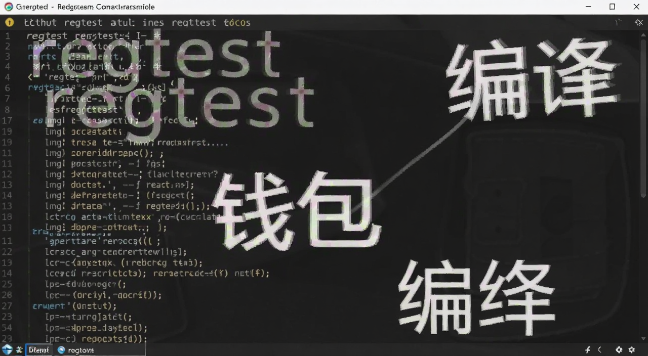 ���ر�regtest���ز��Ի������ͼ,ͼ�б�ע��regtest����Ǯ���������롱������