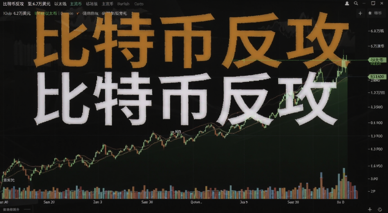 比特币反攻至6.2万美元 以太坊领涨主流币 市场情绪极度恐惧 行情走势图 文字注明“比特币反攻”
