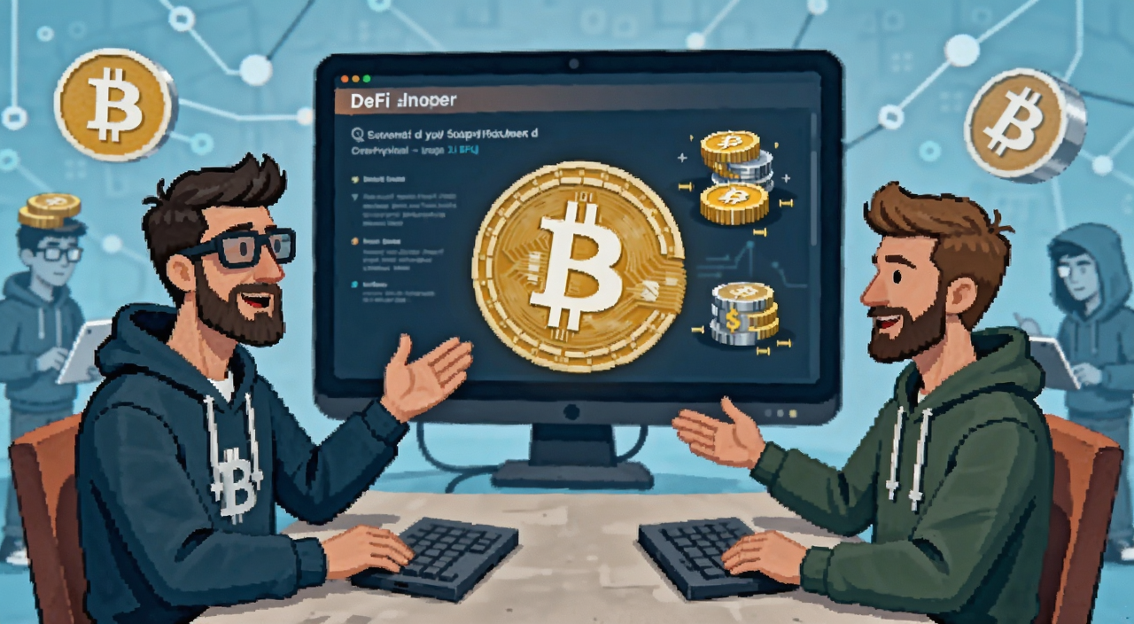 比特币支持者讨论DeFi场景插图,关键词包含比特币支持者
