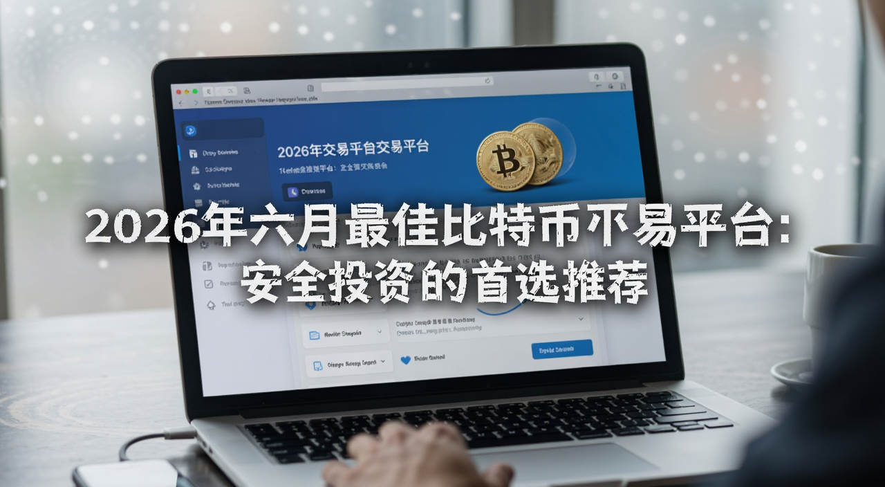 比特币交易平台安全投资界面展示图,图中文字标注“2026年六月最佳比特币交易平台:安全投资的首选推荐”