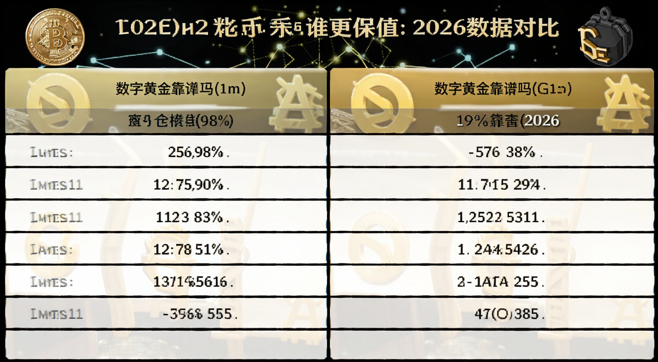 比特币和黄金谁更保值 2026数据对比表,数字黄金靠谱吗