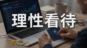 数字货币投资风险提示 冷静思考 配文字“理性看待”