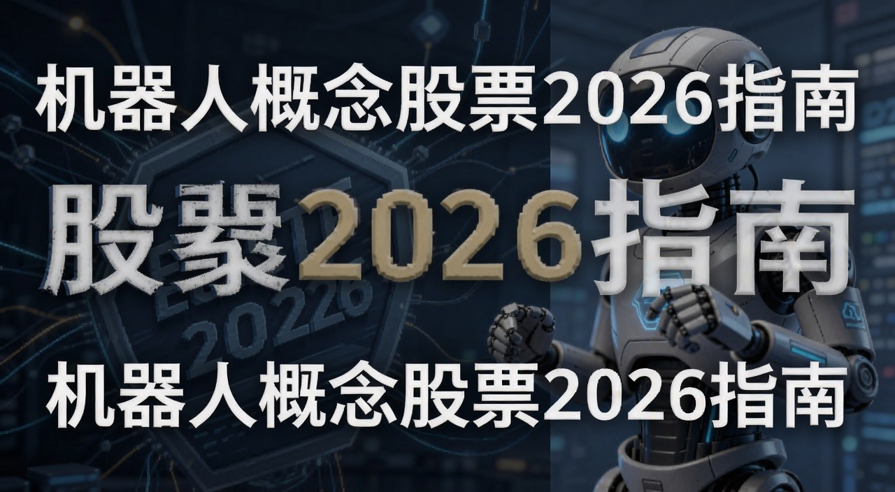 2026机器人概念股票龙头清单与ETF买入指南封面图,文字标注“机器人概念股票2026指南”