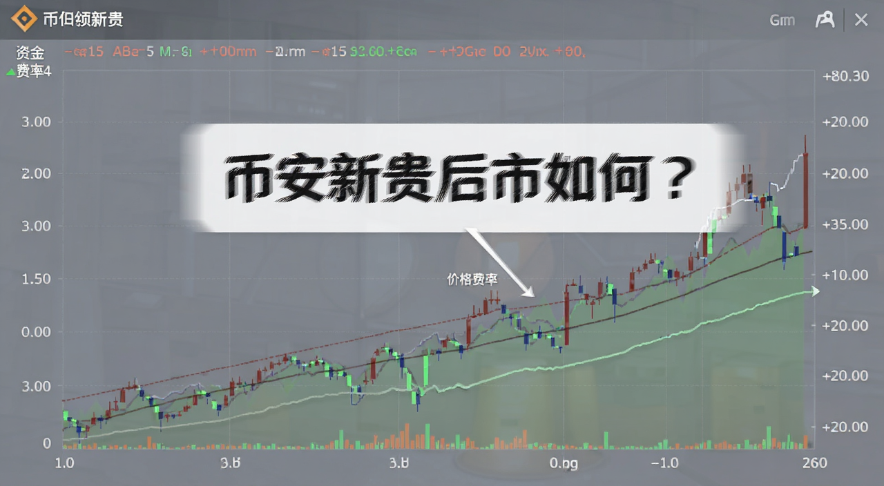 币安新贵板块资金费率与价格走势对照图,图中标注“币安新贵后市如何?”