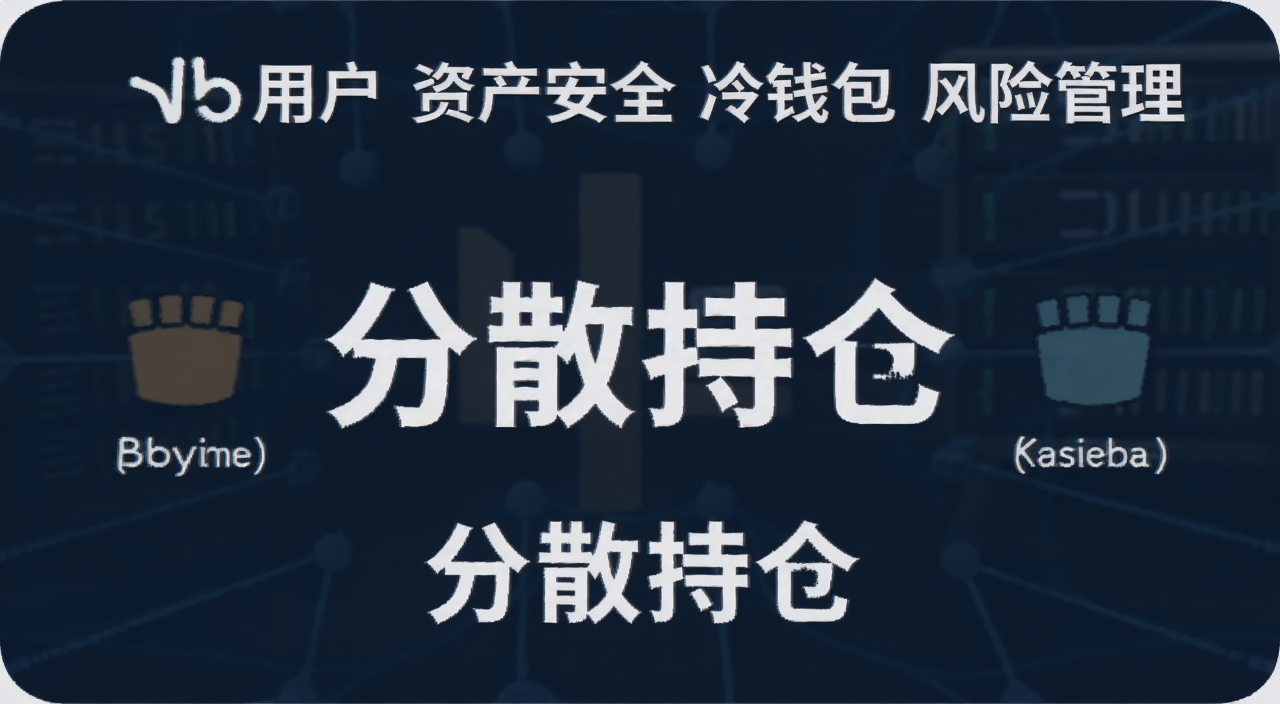 Bybit用户 资产安全 冷钱包 风险管理 示意图,文字标注“分散持仓”