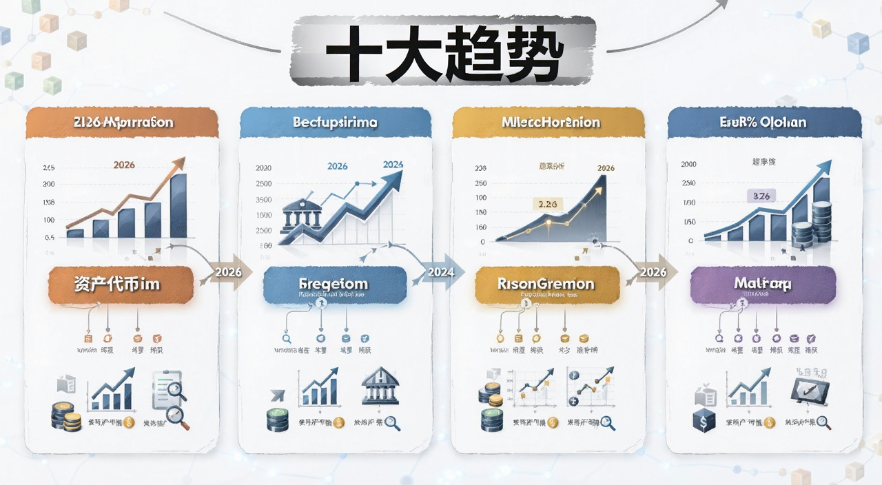 2026年资产代币化十大统计数据 趋势分析 信息图 文字标注“十大趋势”