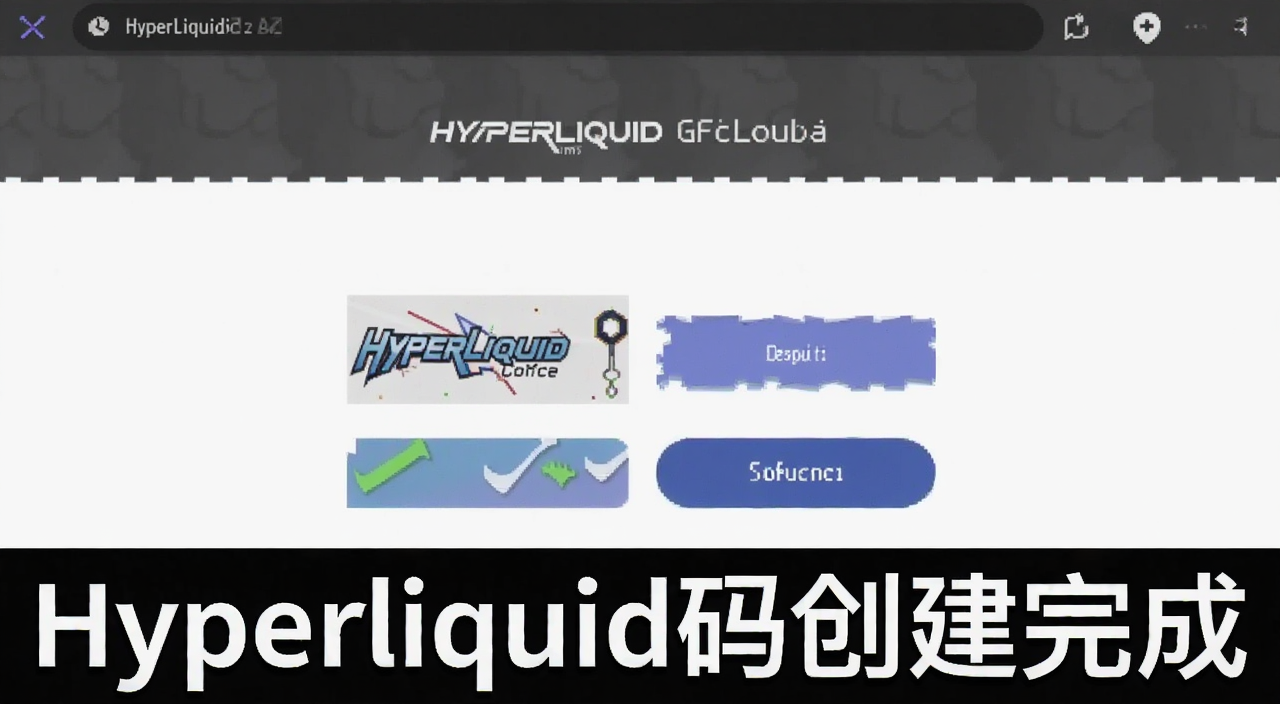 Hyperliquid码创建成功后的界面截图,显示码和参与入口,附文字“Hyperliquid码创建完成”