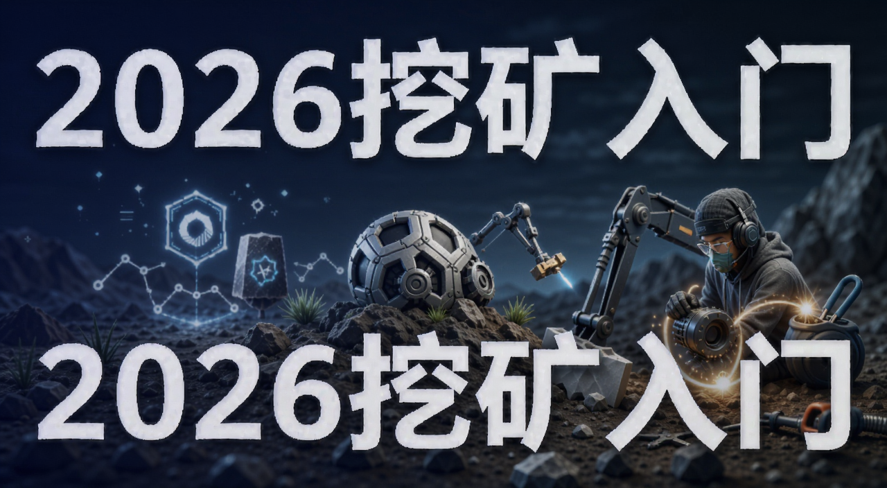 2026年挖矿入门指南 5个步骤教你如何挖矿赚钱 封面图 文字“2026挖矿入门”