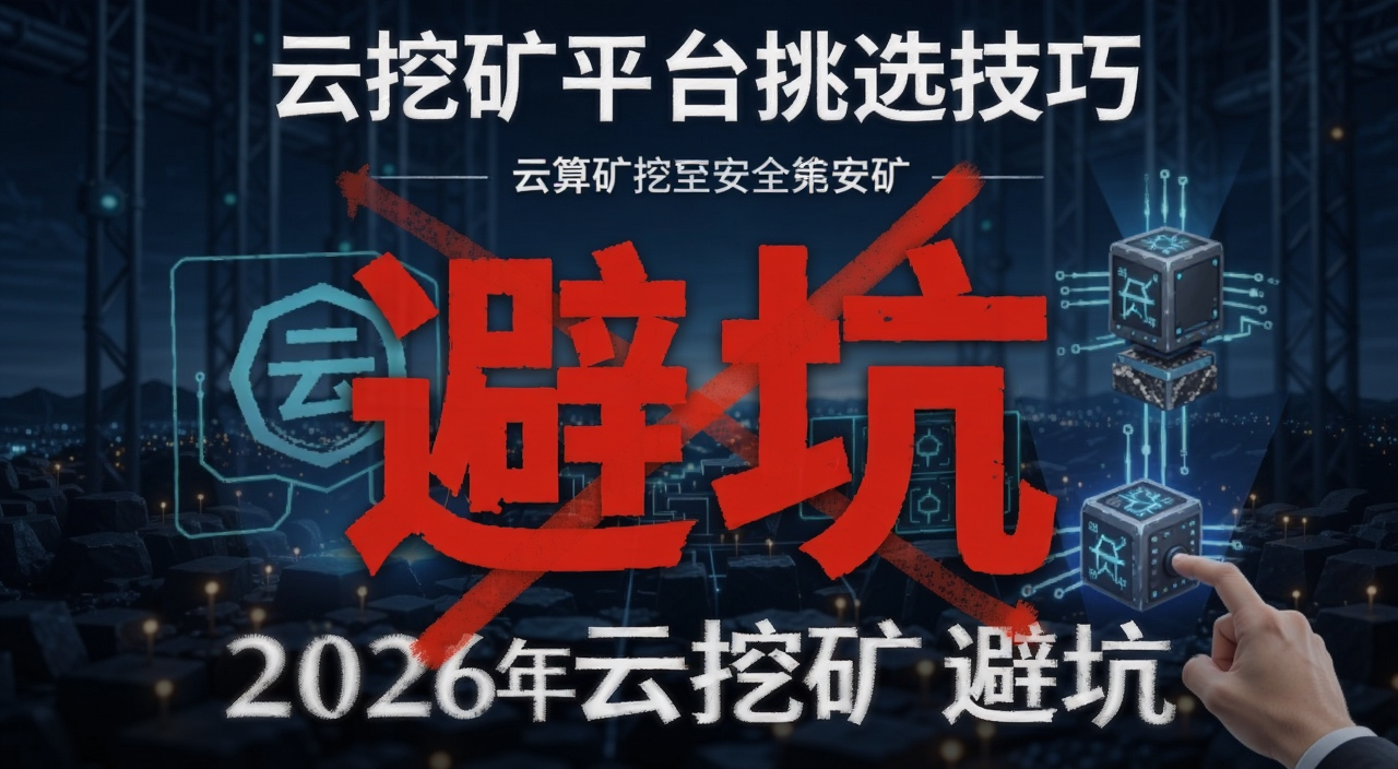 云挖矿平台挑选技巧 云算力挖矿安全吗 2026年云挖矿避坑 文字标注“避坑”
