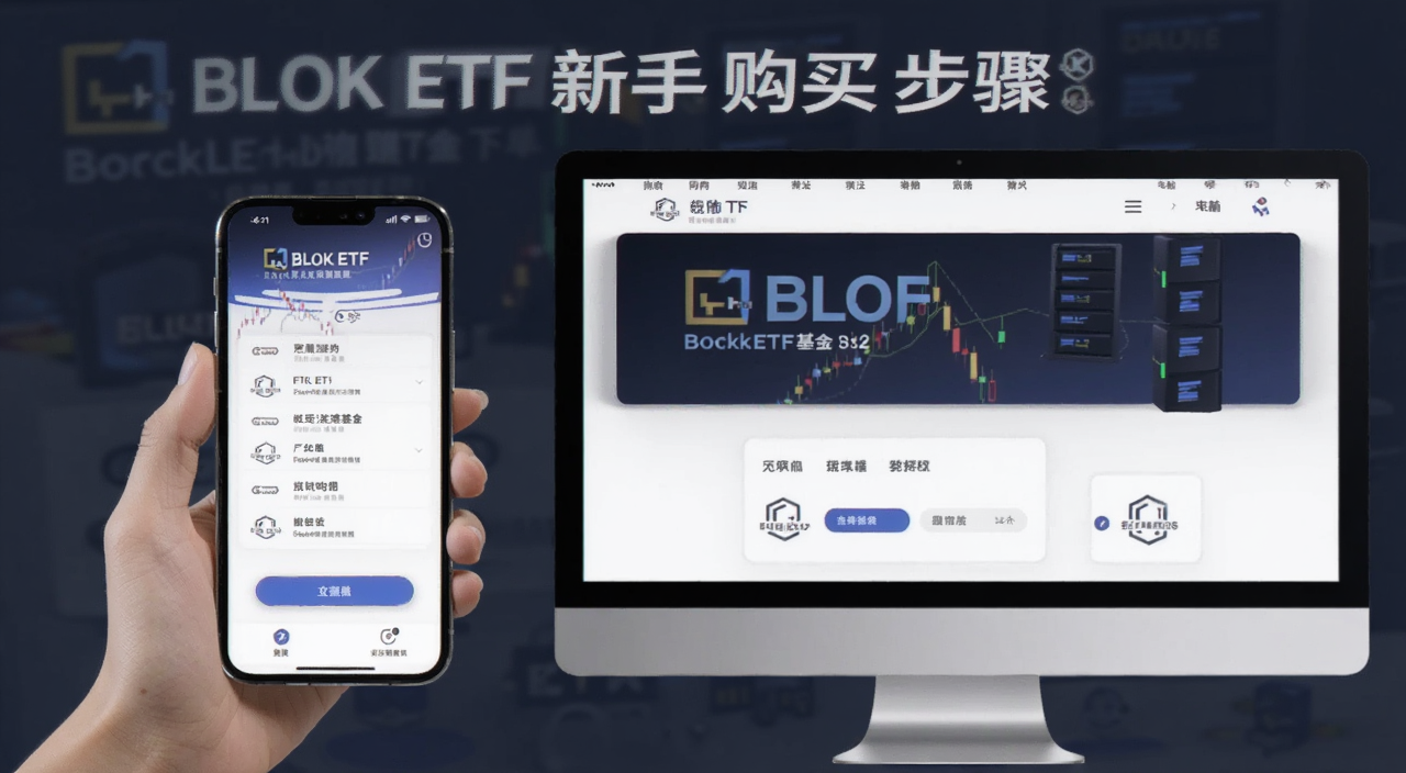 BLOK ETF新手购买步骤流程图 手机电脑下单界面 区块链基金