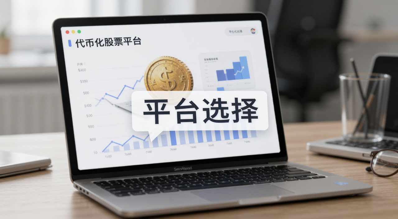 代币化股票平台 配图 文字标注“平台选择”