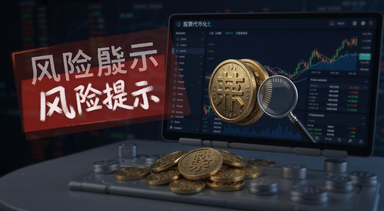 股票代币化风险 配图 文字标注“风险提示”