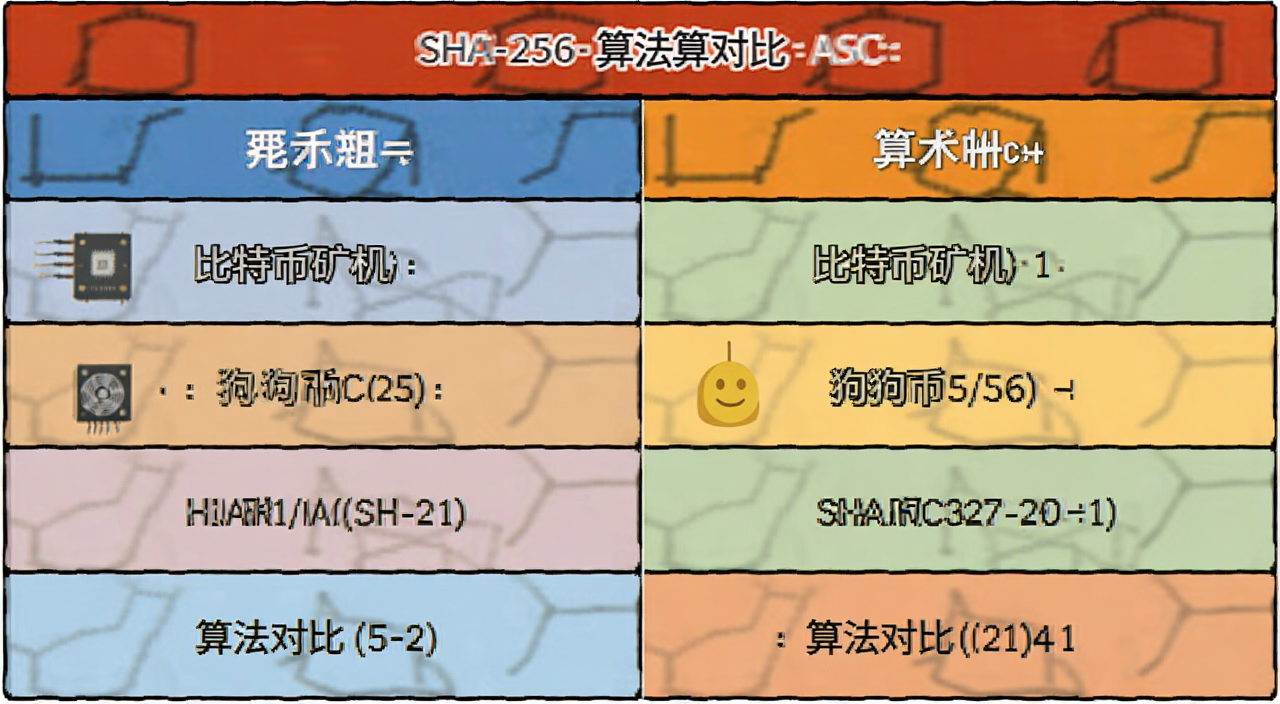 Scrypt��SHA-256�㷨�Աȱ���ʾ��ͼ,��ע�����رҿ�����������ҡ����㷨�Աȡ�
