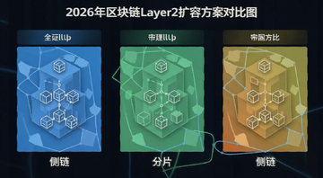 2026年区块链Layer2扩容方案对比图,标注Rollup、分片、侧链等方案文字