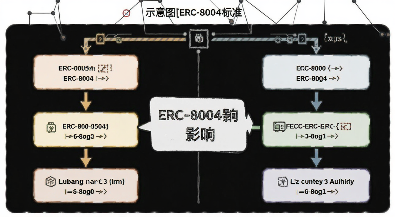 ERC-8004与传统ERC标准对比示意图,图中文字注明“ERC-8004影响”