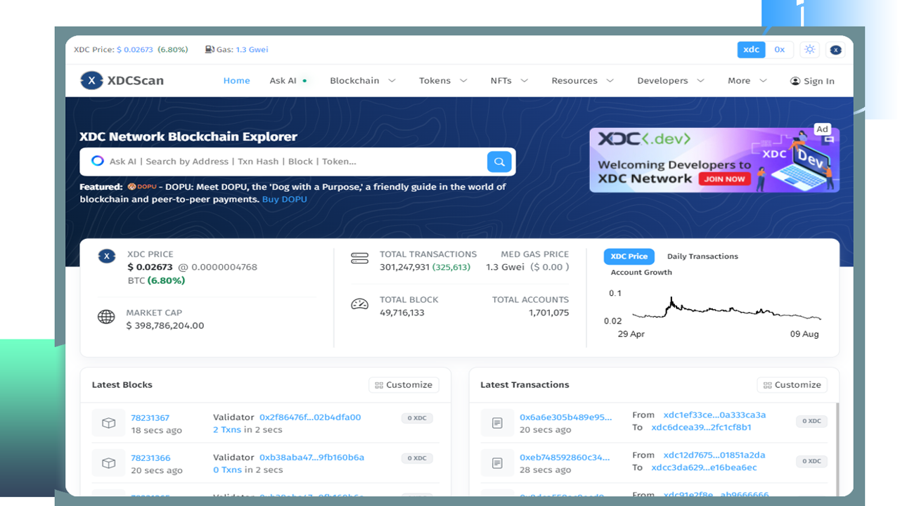 XDC Network 质押 钱包 界面,关键词包含XDC Network