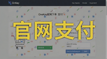 OneKey官网下单支付页面截图,展示购物车和支付方式选择,图中文字标注“官网支付”