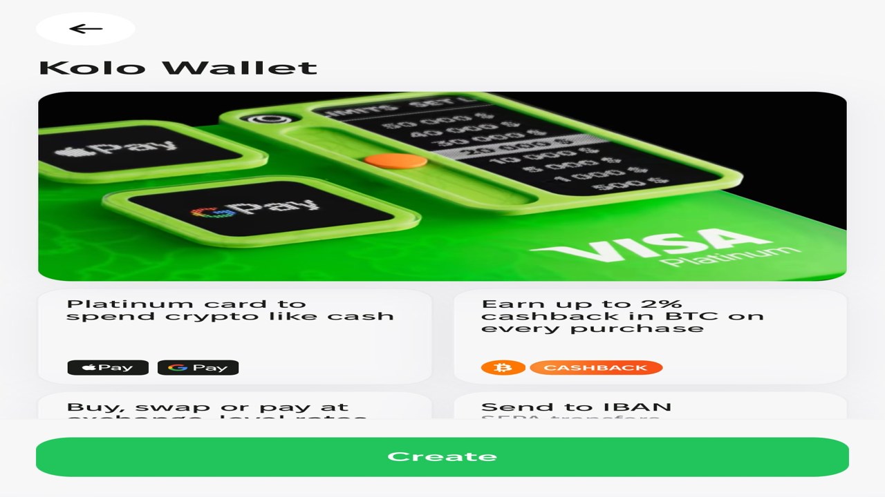 Kolo加密卡 2%BTC返现 到账截图